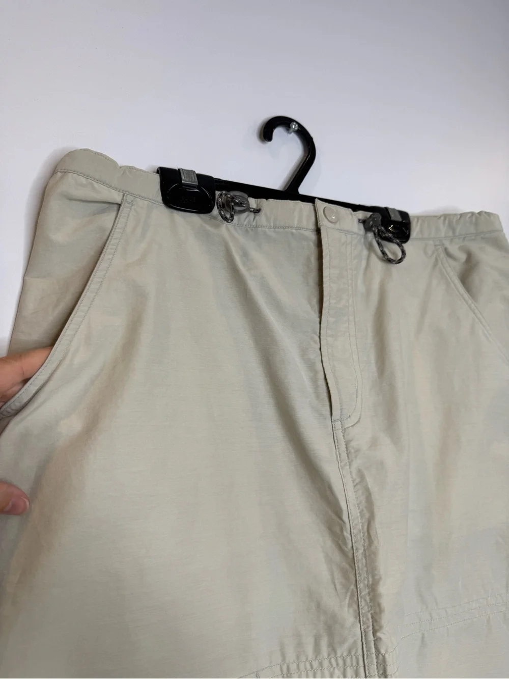Vintage Utility Cargo Midi Skirt Beige Gorpcore Hiking Outdoor Minimalist Pocket - Picture 3 of 8